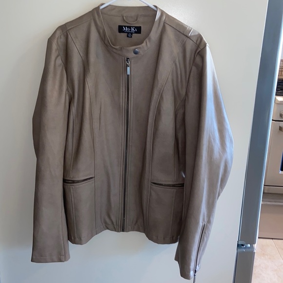 Mo-Ka by SantaFe Apparel Jackets & Blazers - 🎉2X HOST PICK🎉  NWT Tan Mo-Ka Faux Leather jacket
